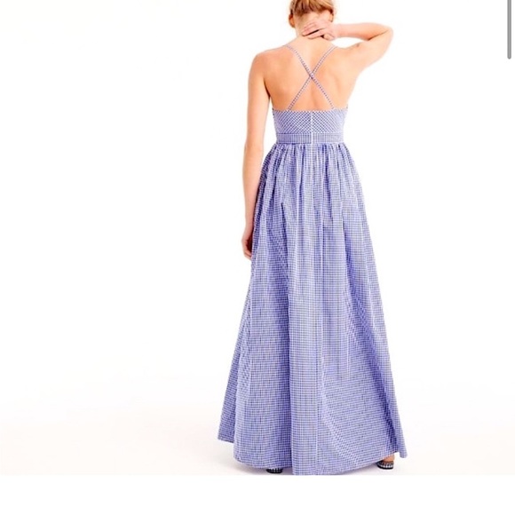 JCrew floor length gingham dress - Picture 2 of 13